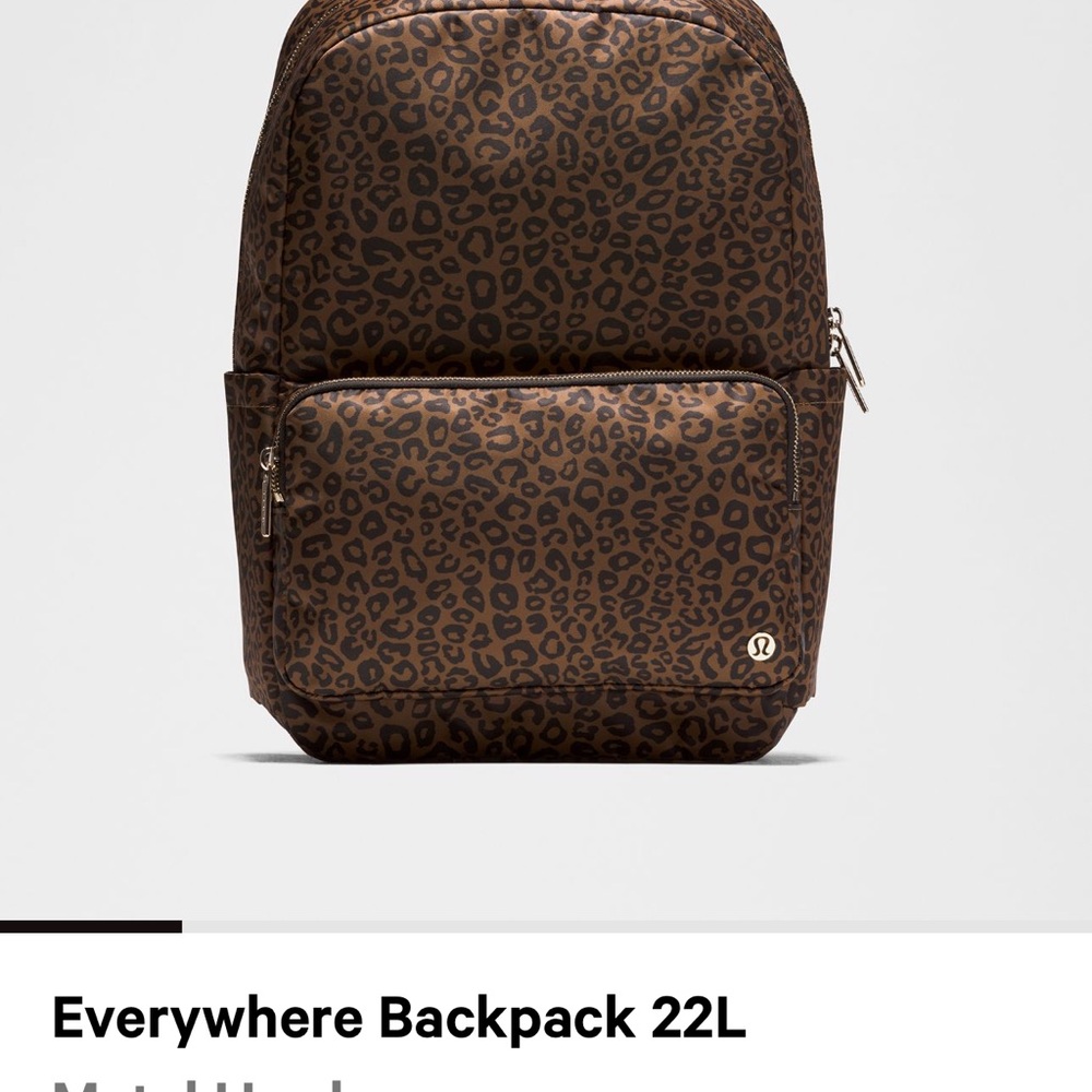 lululemon athletica Brown Leopard Print 22 litre Backpack — NEW with tags